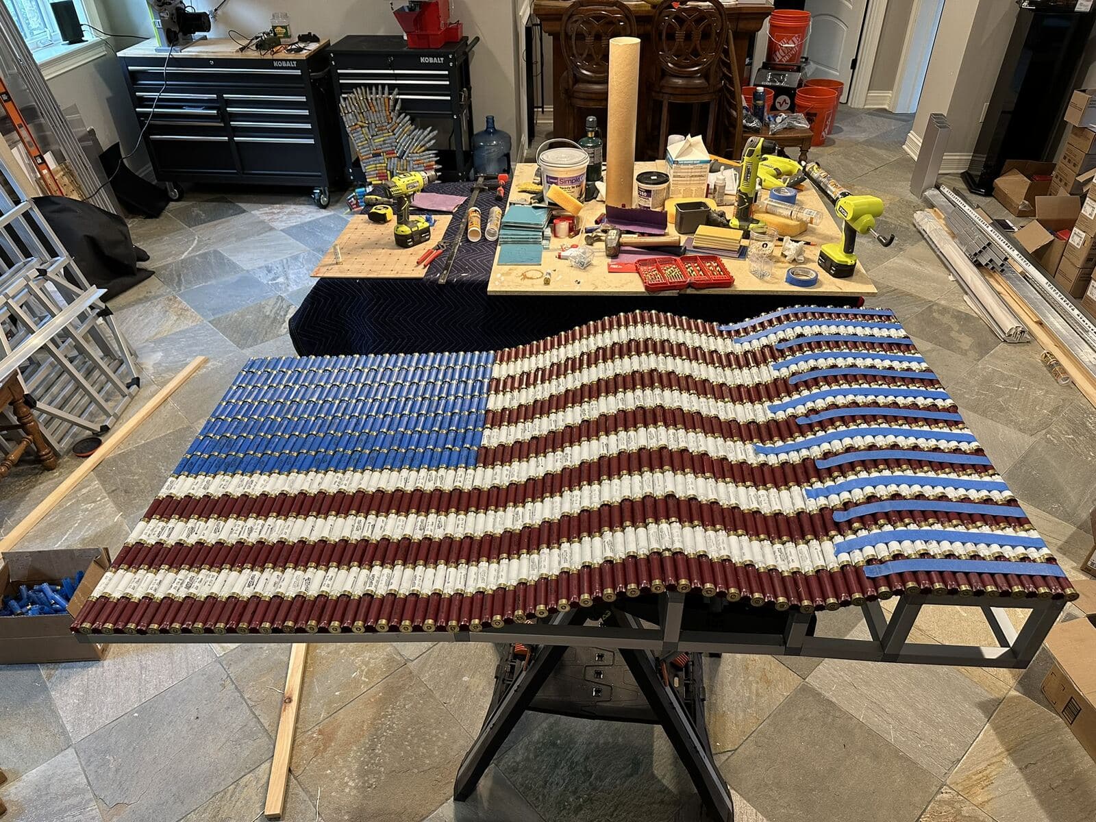 Stripes going on